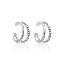 Zweireihige Ear Cuffs für Damen aus 925er Silber SE1103
