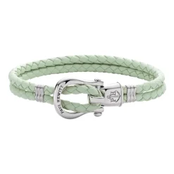 Zweireihiges Phinity Armband aus Leder, mint PH-FSH-L-S-M